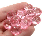 2 35mm Large Light Pink Flower Buttons Flat Faceted Floral Plastic Shank Buttons Jewelry Making Beading Supplies Sewing Supplies