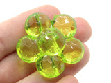 2 35mm Large Green Flower Buttons Flat Faceted Floral Plastic Shank Buttons Jewelry Making Beading Supplies Sewing Supplies