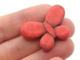 6 35mm Butterfly Beads Dyed Red Synthetic Turquoise Beads Jewelry Making Beading Supplies Smileyboy Gemstone Beads Animal Beads