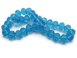 33 10mm x 8mm Sky Blue Faceted Rondelle Beads Glass Beads Jewelry Making Beading Supplies Loose Beads to String