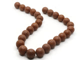 27 15mm Round Brown Synthetic Turquoise Gemstone Beads Dyed Beads Jewelry Making Beading Supplies Stone Beads