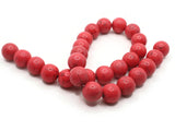 27 15mm Round Red Synthetic Turquoise Gemstone Beads Dyed Beads Jewelry Making Beading Supplies Stone Beads