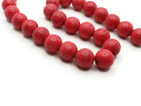 27 15mm Round Red Synthetic Turquoise Gemstone Beads Dyed Beads Jewelry Making Beading Supplies Stone Beads