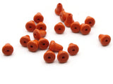 20 11mm Orange Wooden Bell Beads Wood End Beads Vintage Macrame Beads Jewelry Making Beading Supplies Loose Bell Shaped Beads Smileyboy