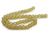 49 6mm Yellow Faceted Round Beads Glass Beads Jewelry Making Beading Supplies Loose Beads to String