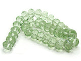 34 11mm x 9mm Green Faceted Rondelle Beads Glass Beads Jewelry Making Beading Supplies Loose Beads to String