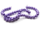 53 8mm Purple Glass Pearl Beads Faux Pearls Jewelry Making Beading Supplies Round Accent Beads Ball Beads Small Spacer Beads