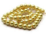 53 8mm Yellow Glass Pearl Beads Faux Pearls Jewelry Making Beading Supplies Round Accent Beads Ball Beads Small Spacer Beads