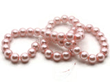 53 8mm Pink Glass Pearl Beads Faux Pearls Jewelry Making Beading Supplies Round Accent Beads Ball Beads Small Spacer Beads