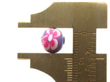 10 10mm Purple and Pink Flower Beads Polymer Clay Multi-Color Round Beads Ball Beads Jewelry Making Beading Supplies