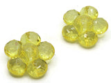 2 35mm Large Yellow Flower Buttons Flat Faceted Floral Plastic Shank Buttons Jewelry Making Beading Supplies Sewing Supplies