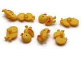 8 21mm Golden Yellow Duck Buttons Plastic Shank Bird Buttons Retro Multi-Color Animal Buttons