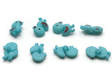 8 21mm Sky Blue Duck Buttons Plastic Shank Bird Buttons Retro Multi-Color Animal Buttons