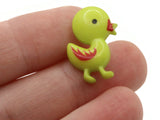 8 21mm Green Duck Buttons Plastic Shank Bird Buttons Retro Multi-Color Animal Buttons