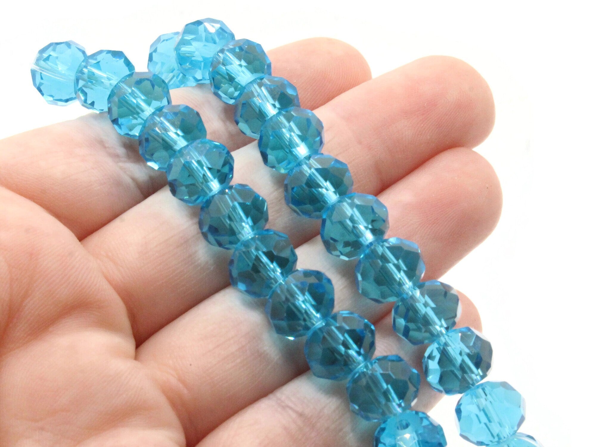 Perles de Bohème sur Fil - Facettées Bleu Perles de Bohème sur Fil - Facettées Bleu
