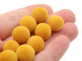 10 12mm Half Drilled Velvet Round Beads Orange Flocked Beads Acrylic Base Beads Loose Beads Jewelry Making Beading Supply