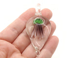 Green Luminescent Jellyfish Glass Pendant Teardrop Pendant Jewelry Making Beading Supplies