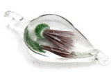 Green Luminescent Jellyfish Glass Pendant Teardrop Pendant Jewelry Making Beading Supplies