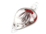 Red Luminescent Jellyfish Glass Pendant Teardrop Pendant Jewelry Making Beading Supplies