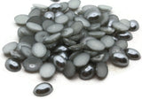 100 8mm x 6mm Gray Pearl Oval Cabochons Flatback Cabochons Faux Pearl Plastic Cabochons Jewelry Making Crafting Supplies