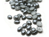 100 8mm x 6mm Gray Pearl Oval Cabochons Flatback Cabochons Faux Pearl Plastic Cabochons Jewelry Making Crafting Supplies