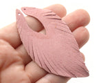 2 85mm Pink Suede Leather Feather Tassel Pendants Jewelry Making Beading Supplies Focal Beads Drop Beads