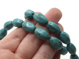 25 5mm Turquoise Blue Faceted Tube Gemstone Beads Dyed Beads Synthetic Turquoise Stone Beads Jewelry Making Beading Supplies