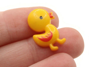 8 21mm Golden Yellow Duck Buttons Plastic Shank Bird Buttons Retro Multi-Color Animal Buttons