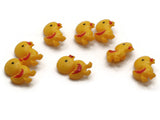 8 21mm Golden Yellow Duck Buttons Plastic Shank Bird Buttons Retro Multi-Color Animal Buttons