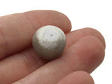 21 14mm Silver Smooth Round Glass Beads Jewelry Making Beading Supplies Loose Beads to String