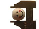 12 17mm Round Wood Smiling Face Doll Head Beads Natural Wooden Beads Large Hole Cute Kawaii Focal Beads Jewelry Making Beading Supplies