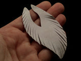 2 85mm White Suede Leather Feather Tassel Pendants Jewelry Making Beading Supplies Focal Beads Drop Beads