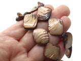 20mm Brown Seashell Beads Dyed Beads 16 Inch Bead Strand Seashell Beads Diamond Beads 16 Inch Bead Strand Jewelry Making Beading Supplies