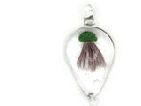 Green Luminescent Jellyfish Glass Pendant Teardrop Pendant Jewelry Making Beading Supplies