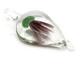 Green Luminescent Jellyfish Glass Pendant Teardrop Pendant Jewelry Making Beading Supplies