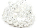 35 12mm Clear Faceted Rondelle Beads Glass Beads Jewelry Making Beading Supplies Loose Beads to String