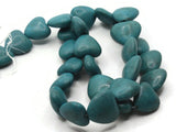 29 15mm Turquoise Blue Heart Beads Gemstone Beads Dyed Beads Jewelry Making Beading Supplies Synthetic Turquoise Stone Beads