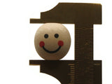 12 17mm Round Wood Smiling Face Doll Head Beads Natural Wooden Beads Large Hole Cute Kawaii Focal Beads Jewelry Making Beading Supplies