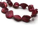 20mm Burgundy Red Seashell Beads Dyed Beads 16 Inch Bead Strand Seashell Diamond Beads 16 Inch Bead Strand Jewelry Making Beading Supplies