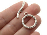 2 19mm Toggle Clasps Silver Grey Metal Clasps Jewelry Making Beading Supplies Smileyboy Beads Findings Ring and Bar Clasp