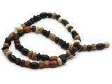 16 Inch Strand of Mixed Wood Beads to String Jewelry Making Beading Supplies Brown Beads Mixed Shape Beads