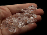 30 18mm Clear Beads Acrylic Rectangle Jewel Beads Acrylic Gems Plastic Beads to String Jewelry Making Beading Supplies