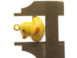 2 21mm Yellow Cartoon Duck Brass Bell Charms Jewelry Making Beading Supplies