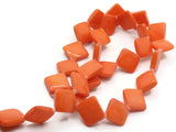 13mm Orange Mother of Pearl Diamond Beads Full Strand Dyed Shell Beads to String Natural Seashell Beads Jewelry Making Beading Supplies