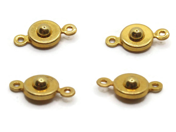 4 7mm Snap Clasps Golden Metal Clasps Jewelry Making Beading Supplies Smileyboy Beads Findings