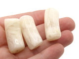 8 31mm White Curved Tube Beads Acrylic Beads Jewelry Making Beading Supplies Loose Beads Smileyboy