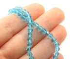 85 4mm Sky Blue Faceted Round Beads Full Strand Glass Beads Jewelry Making Beading Supplies