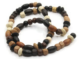 16 Inch Strand of Mixed Wood Beads to String Jewelry Making Beading Supplies Brown Beads Mixed Shape Beads