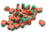 30 Clay Christmas Sweater Polymer Clay Beads Red and Green Beads Christmas Jumper Beads Small Loose Beads Holiday Beads Jewelry Making