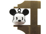 2 25mm Black and White Cartoon Mouse Head Brass Bell Charms Jewelry Making Beading Supplies